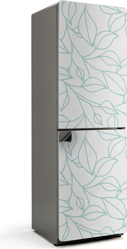 Zartes Blattmuster – Magnetische Kühlschrank Abdeckung – Dekorfolie magnetisch Küche – Kühlschrank Magnet Deko – selbstklebende Magnetta...