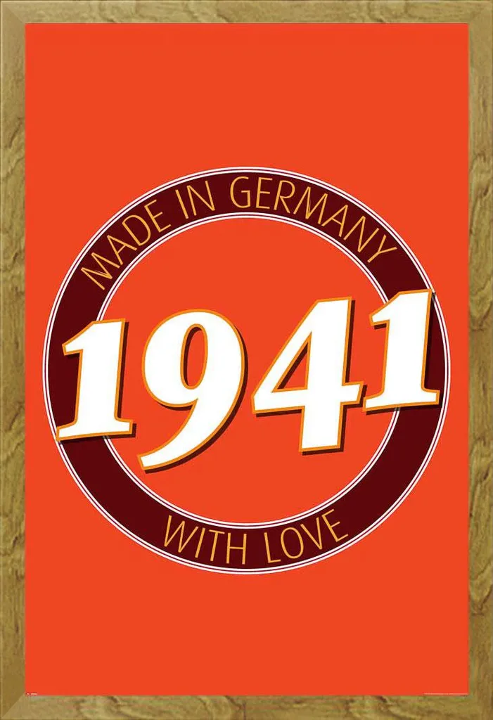 Poster di compleanno - Poster - 1941 - Germany + cornice rimovibile, Shinsuke® Maxi MDF oak, vetro acrilico
