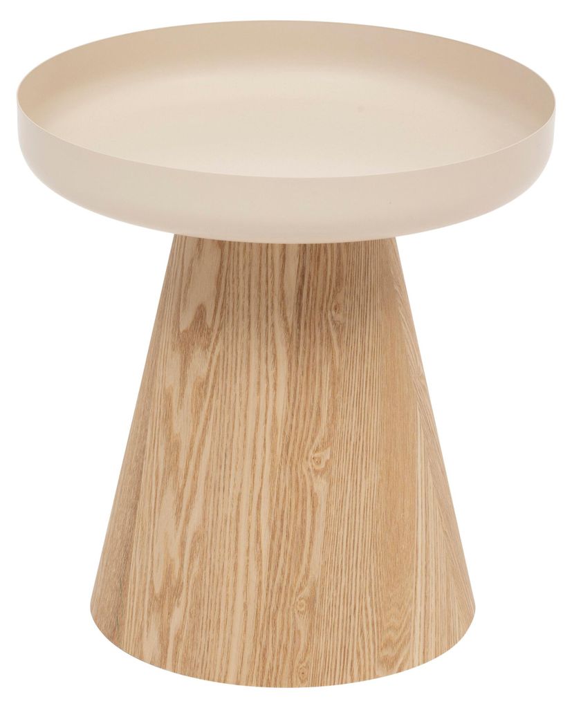Beistelltisch HERCYNA mit Metallplatte, beige Produktbild 