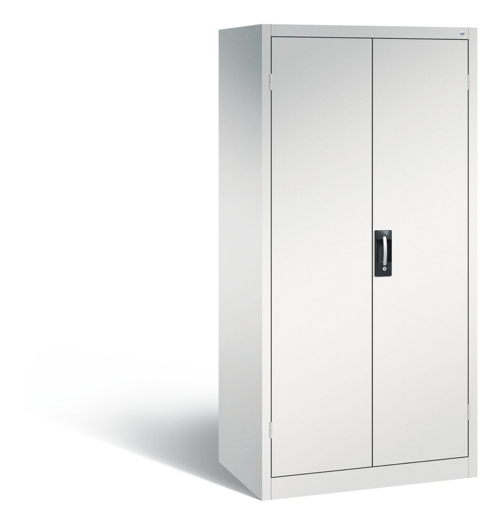 Schwerlastschrank mit mittigem Schubladenblock, BxTxH 930x600x1950 mm, RAL 7035
