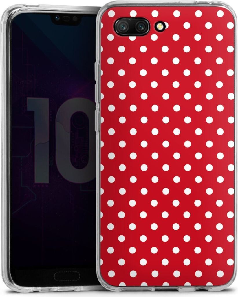 DeinDesign Handyhülle für Huawei Honor 10 Silikon Hülle Case Smartphone Schutzhülle Polka Dots Punkte Retro