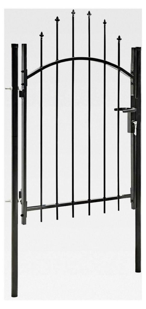 Schwarzes Stahl Gartentor 1x1,75m - Sicherer Zugang für Garten, Innenhof oder Terrasse