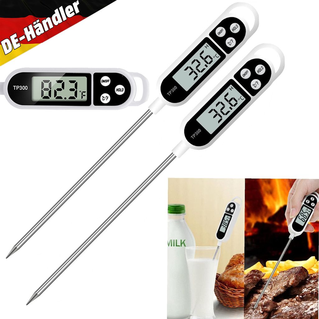 2x Digital Thermometer Bratenthermometer