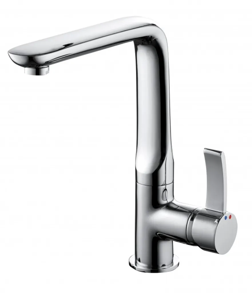Mitigeur évier de cuisine KFA Malachit en chrome brillant bec mobile