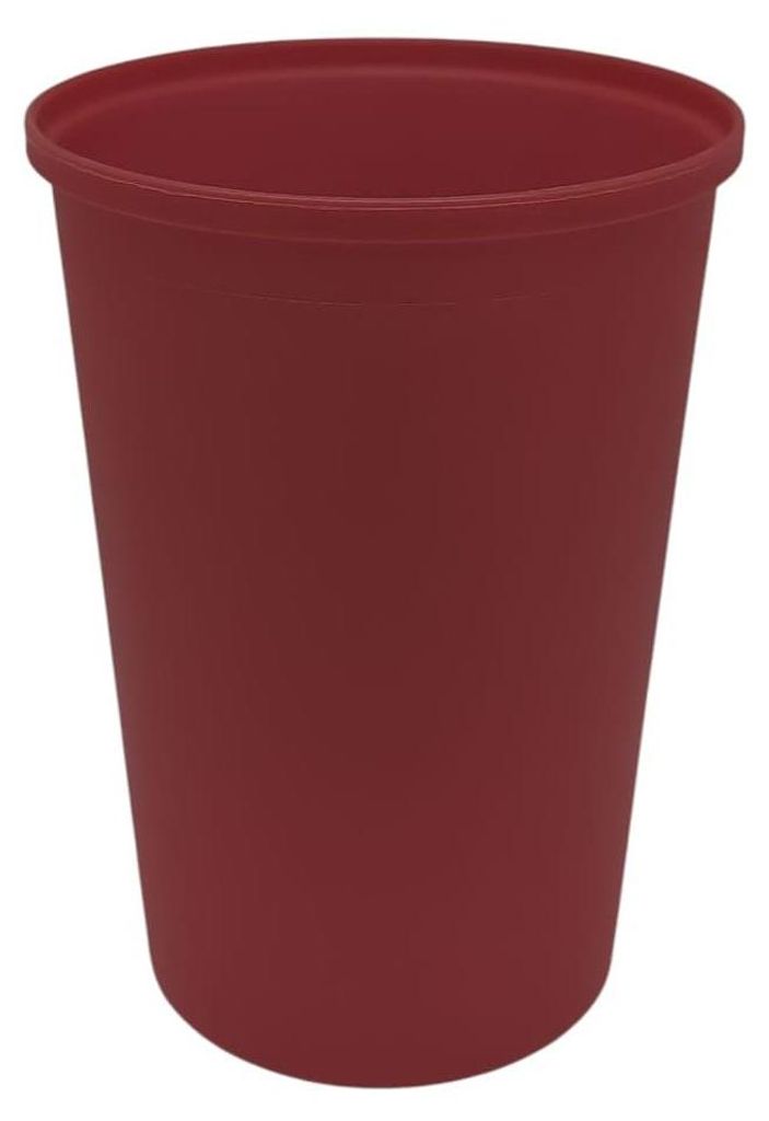 30 Mehrwegbecher 400 ml PP Ø 90 x 120 mm Rot – Kaltgetränkebecher mit Eichstrich