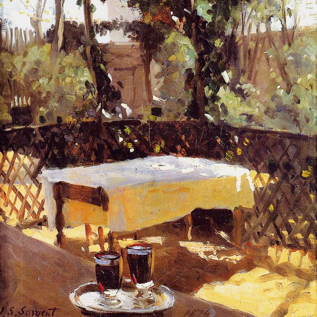 John Singer Sargent Kunstdruck Bild - Zwei Weingläser, 1874 (100 x 100 cm)