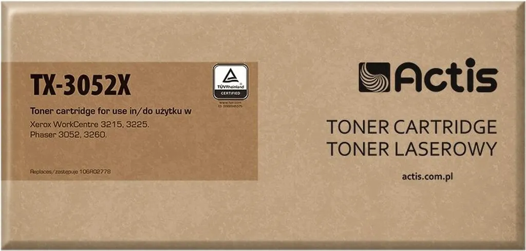 Toner Noir Actis TX-3052X compatible Xerox 106R02778 Standard 3000p