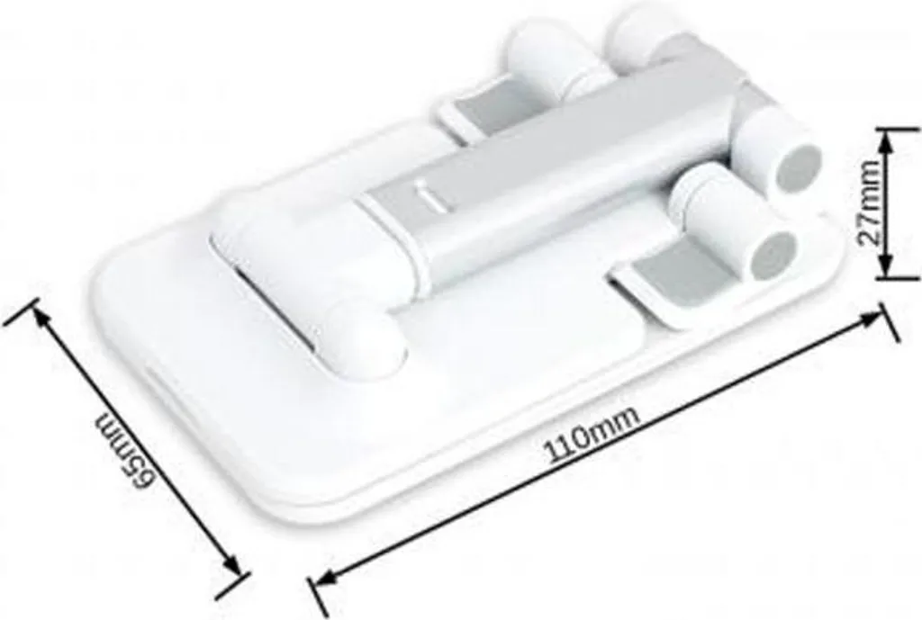 Keepdrum DPHS Bianco: Supporto Smartphone Pieghevole da Scrivania - 8