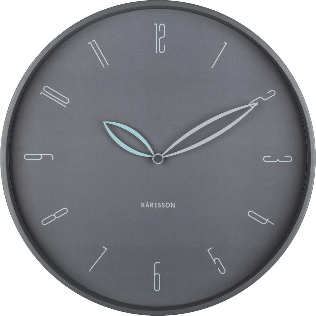Karlsson - Wanduhr Petals - Grau - Ø40cm Produktbild 