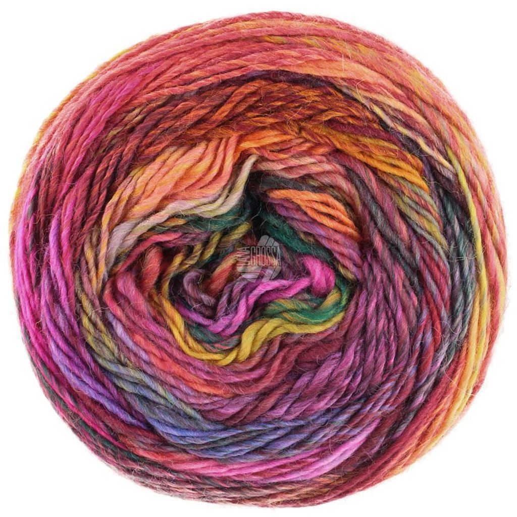 Lana Grossa - Colorissimo 0218 pink fuchsia dottergelb Produktbild 