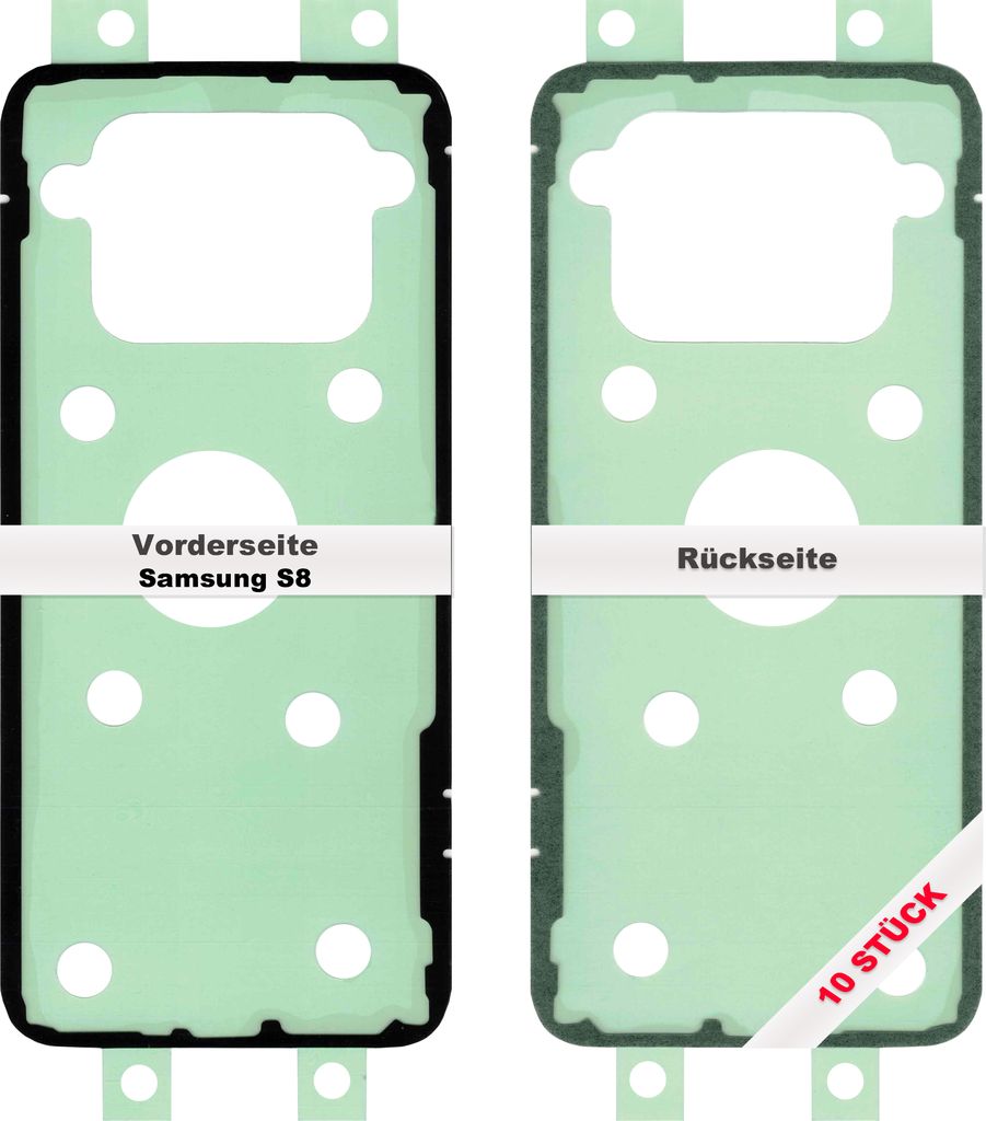 10x Samsung Galaxy S8 G950F Akkudeckel Klebefolie Kleber Backcover Rahmen Batterie Glue