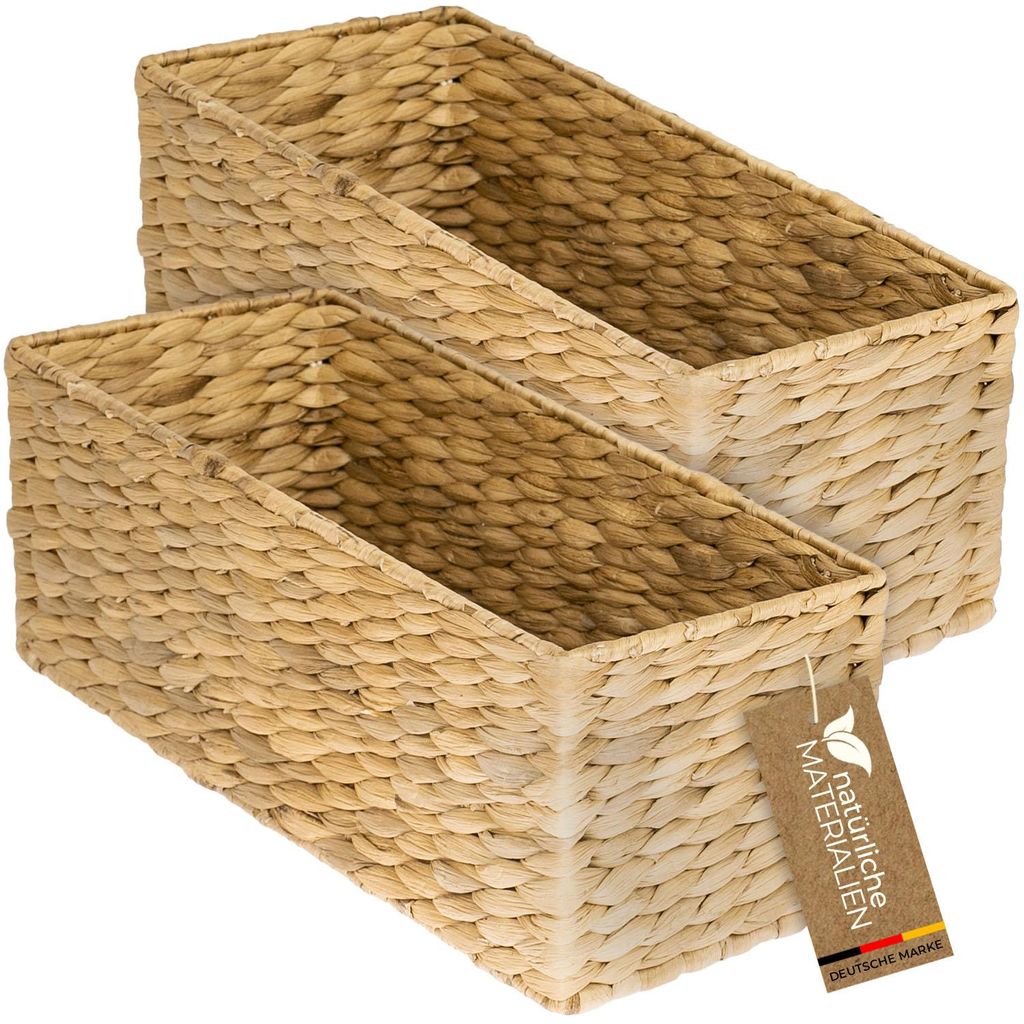 Badezimmerkorb HMF 37270-S2 Wasserhyazinthe 2er Set 38x15x14 cm