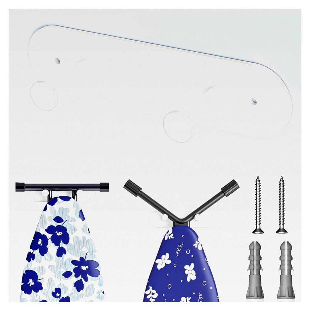 Wandhalterung für Bügelbrett, Halterung aus Edelstahl, Aufhängung für Bügelbretter, Haken für Bügelbretter, Halterung für Waschküche, Büg...