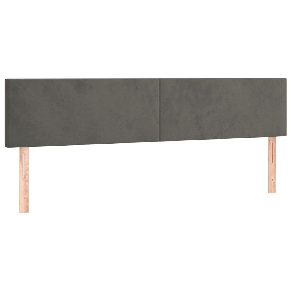 Kopfteile Dunkelgrau 180x5x78/88 cm Samt