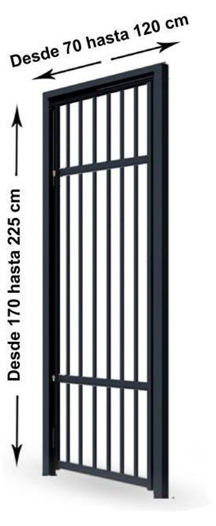 Türgitter ausziehbar 70–120 × 170–225 cm Schwarz – Produktbild 
