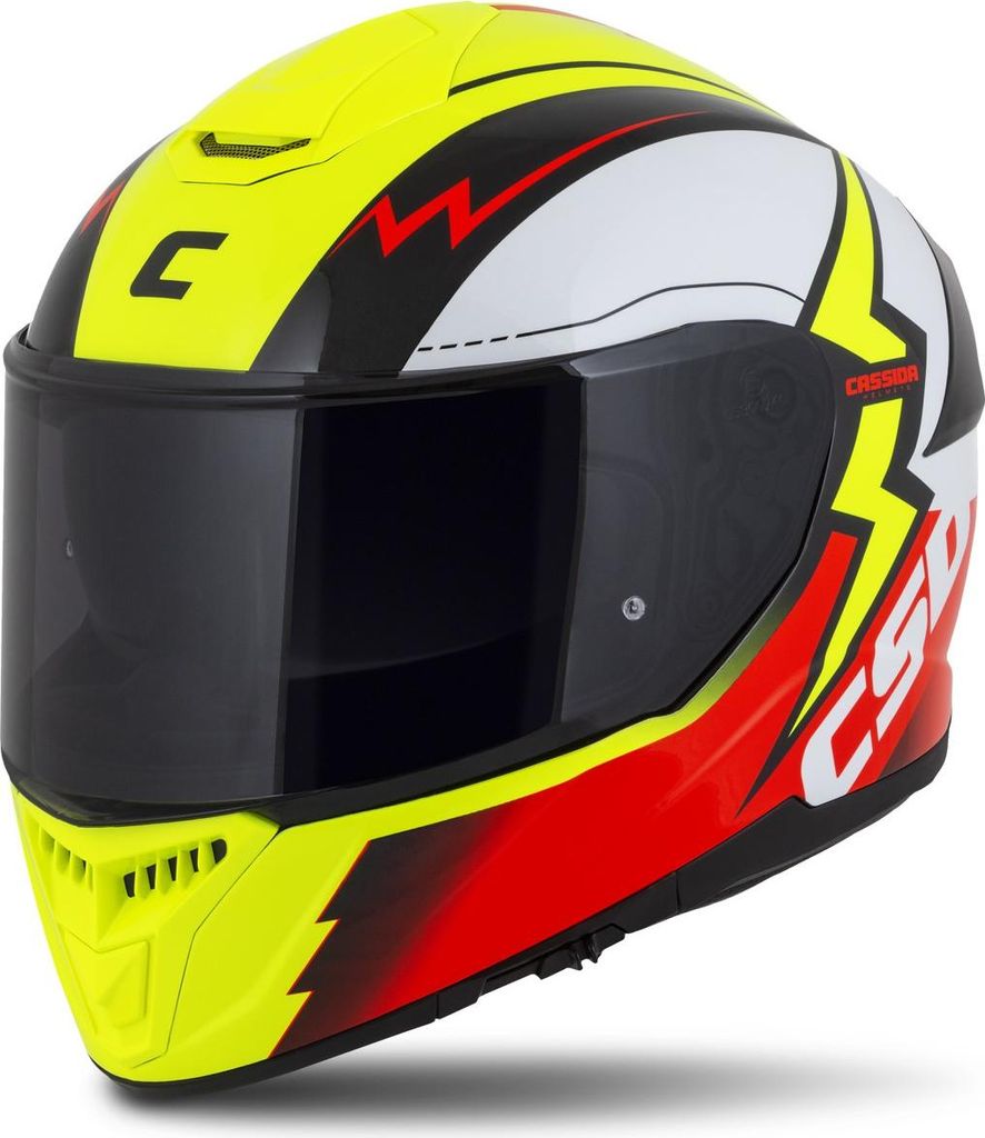 helm Integral GT 2.1 Flash, CASSIDA (gelb fluo/rot fluo/schwarz/weiß, Größe XL) Plexiglas mit Pinlock-Vorbereitung