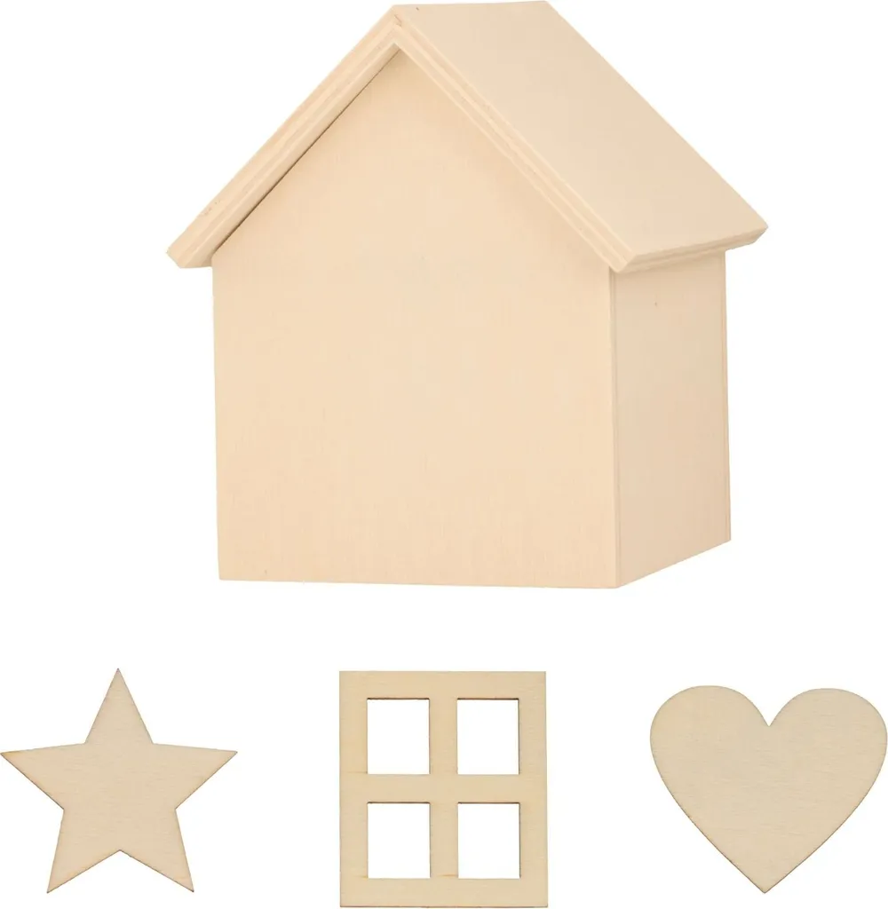 Calendrier de l'Avent en maisons de bois à décorer et à remplir soi-même