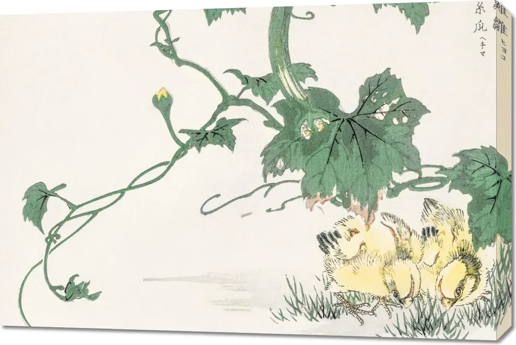 Arte Giapponese Vintage: Quadro 90x60 Kashu Chick per il Living