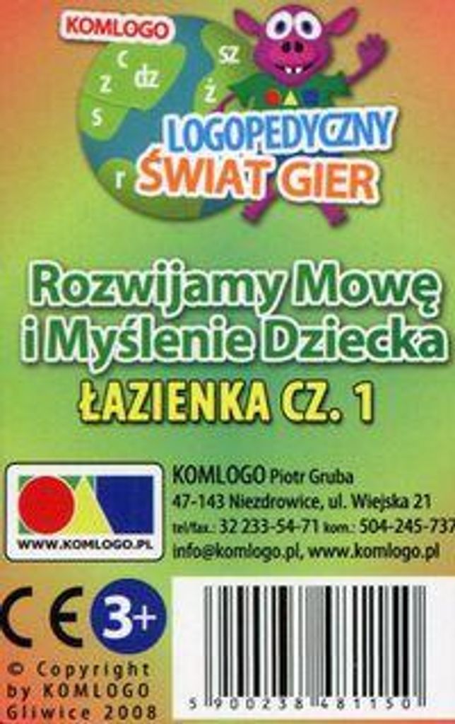 Karty Rozwijamy mowe i myslenie dziecka Lazienka czesc 1