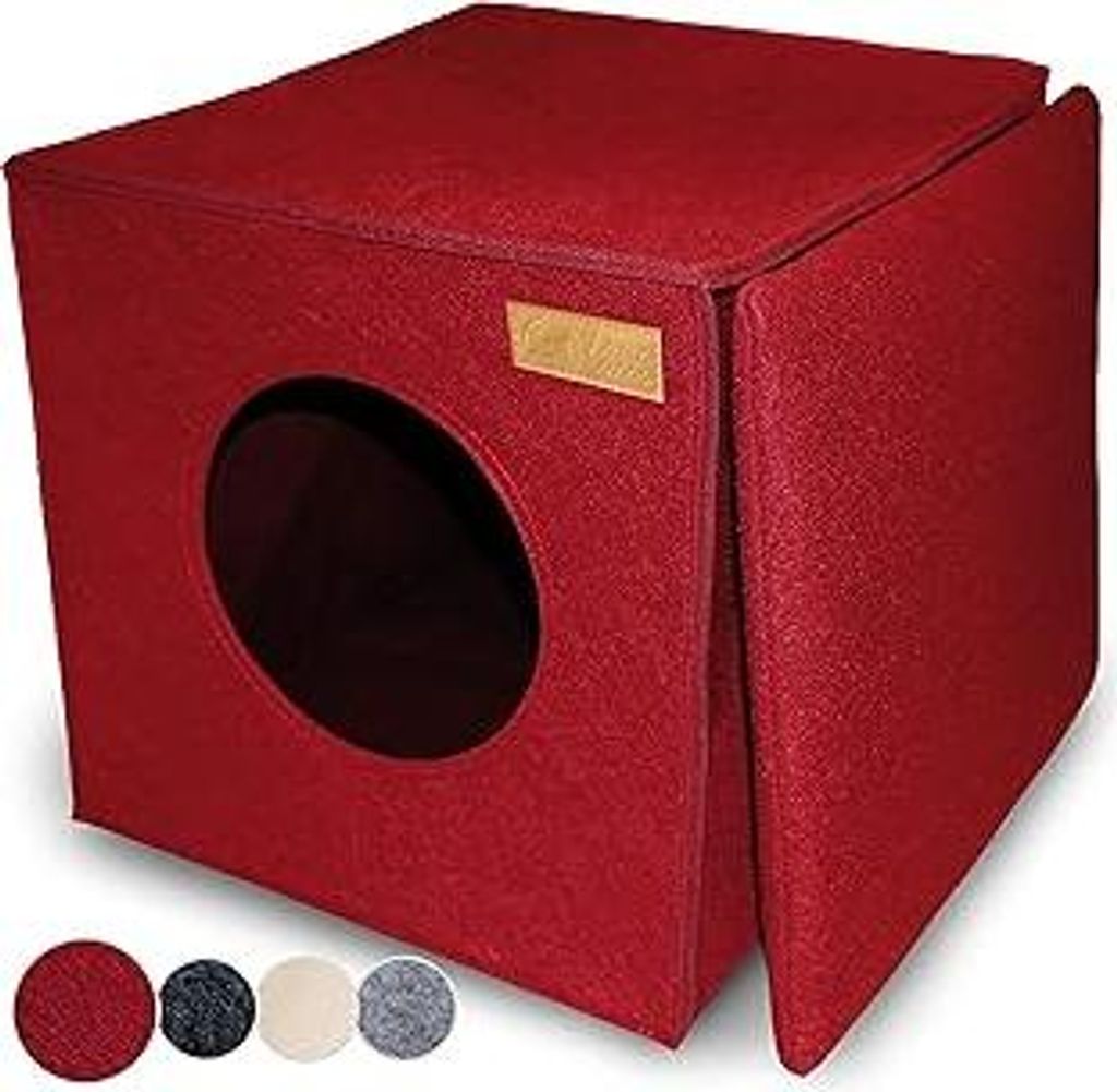 Katzenhöhle Filz fürs Regal z.B. Kallax oder Expedit I Kuschelhöhle Regal I Katzenhöhle für 2 Katzen oder große Katzen I Katzen Schlafplatz K...