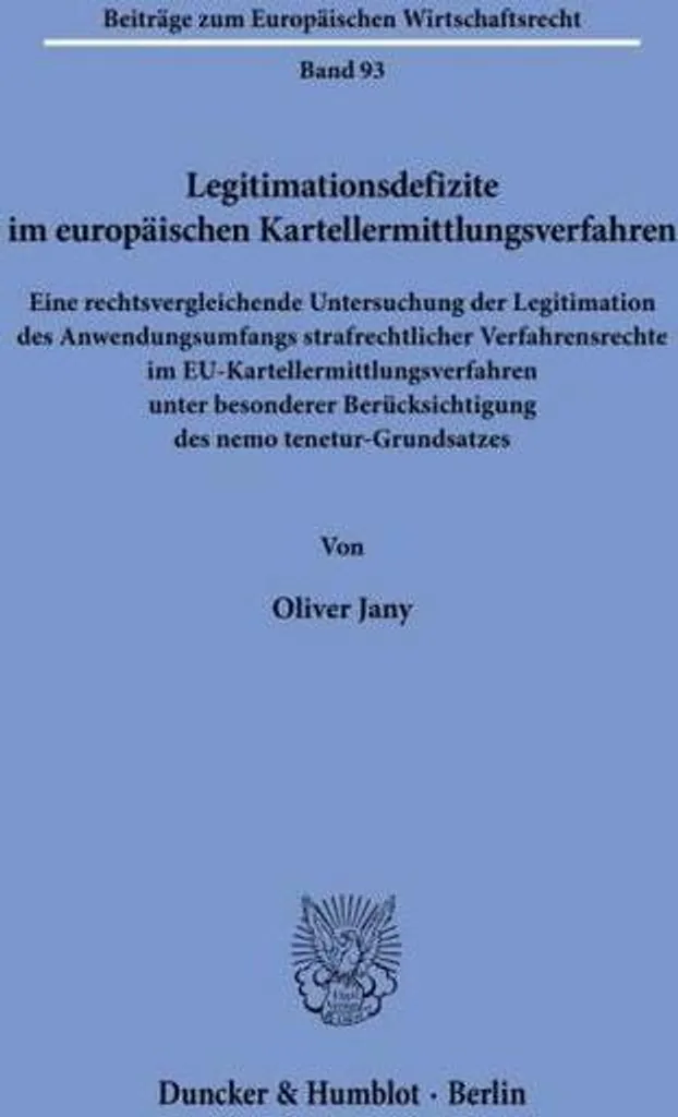 Livre de Droit Européen sur les Enquêtes de Concurrence et Légitimité