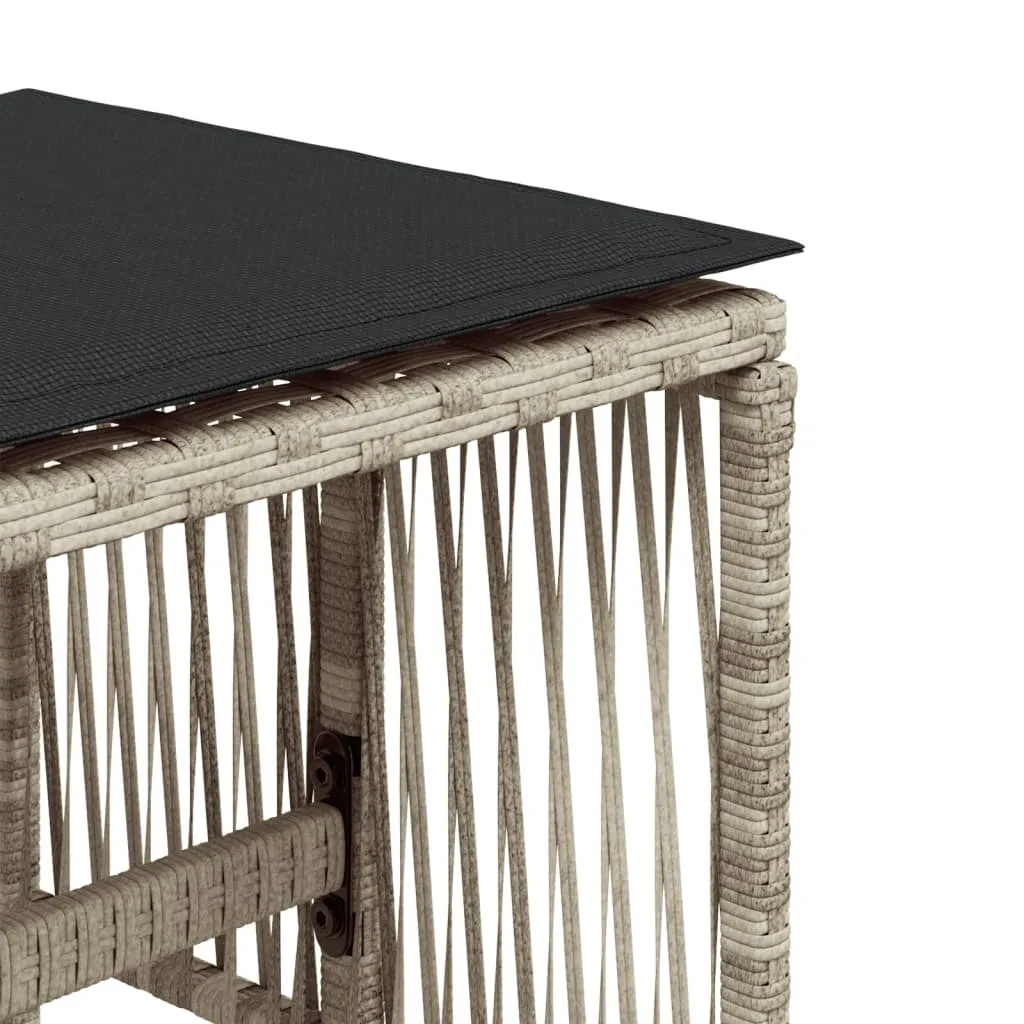 Sgabelli da Esterno in Polyrattan Grigio SYFAX™ - Set 4 Pezzi con Cuscini - 8