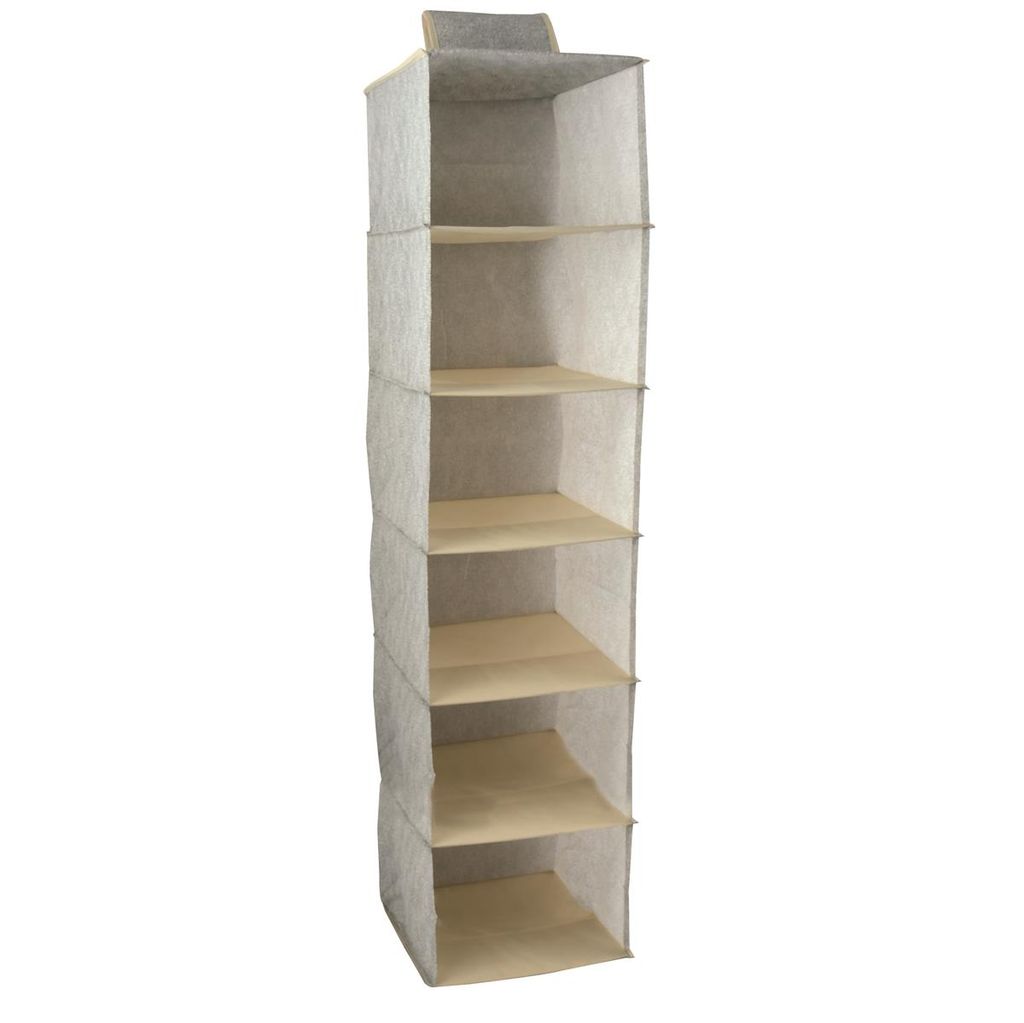 MSV 6-Fächer Hängeorganizer Hängeaufbewahrung Hängeregal Stoff Schrank Aufbewahrung