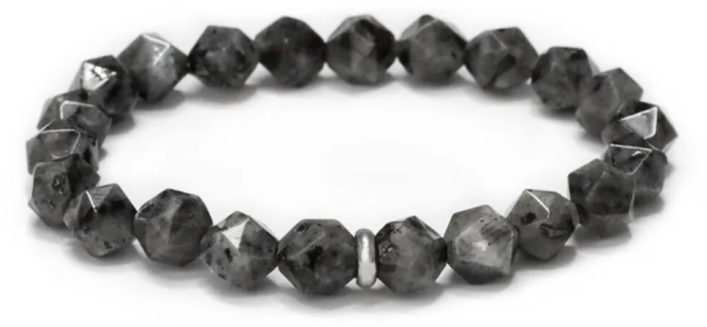 Bracelet Larvikite MINK150/17 : L'Alternative Durable aux Bijoux Fantaisie