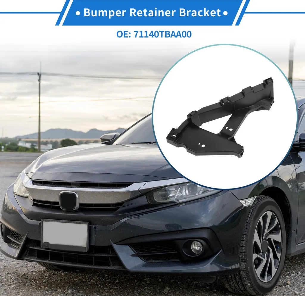 Support Pare-chocs en ABS Durable Noir pour Honda Civic 10ème Génération