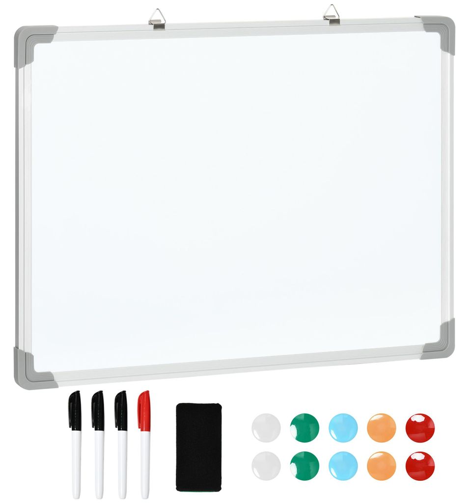 Whiteboard Magnettafel. leicht abwischbar. mit 4 Markern. 10 Magneten. 1 Radierer. 60 x 1.8 x 45cm