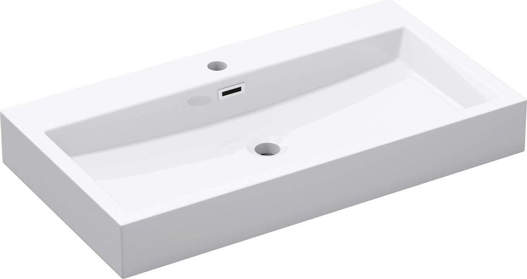 doporro Lavabo da Appoggio Rettangolare, Lavabo Bagno Immagine del prodotto 