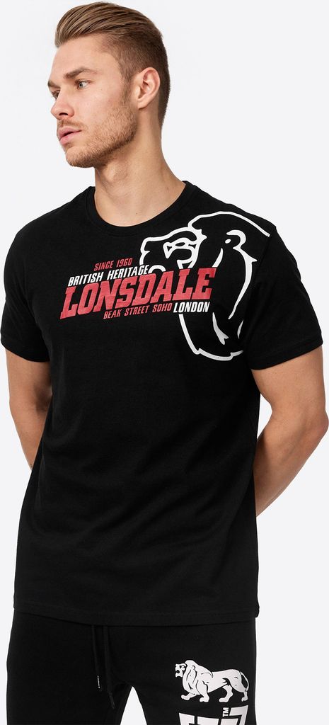 Herren T-Shirt normale Passform WALKLEY Black XS Lonsdale