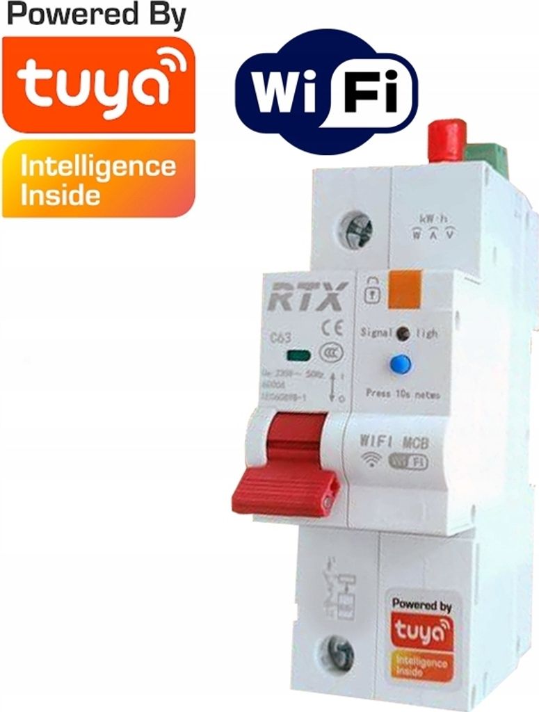 Bezpiecznik Regulowany 2- 63A WiFi Tuya # Pomiar Energii Zdjęcie produktu 