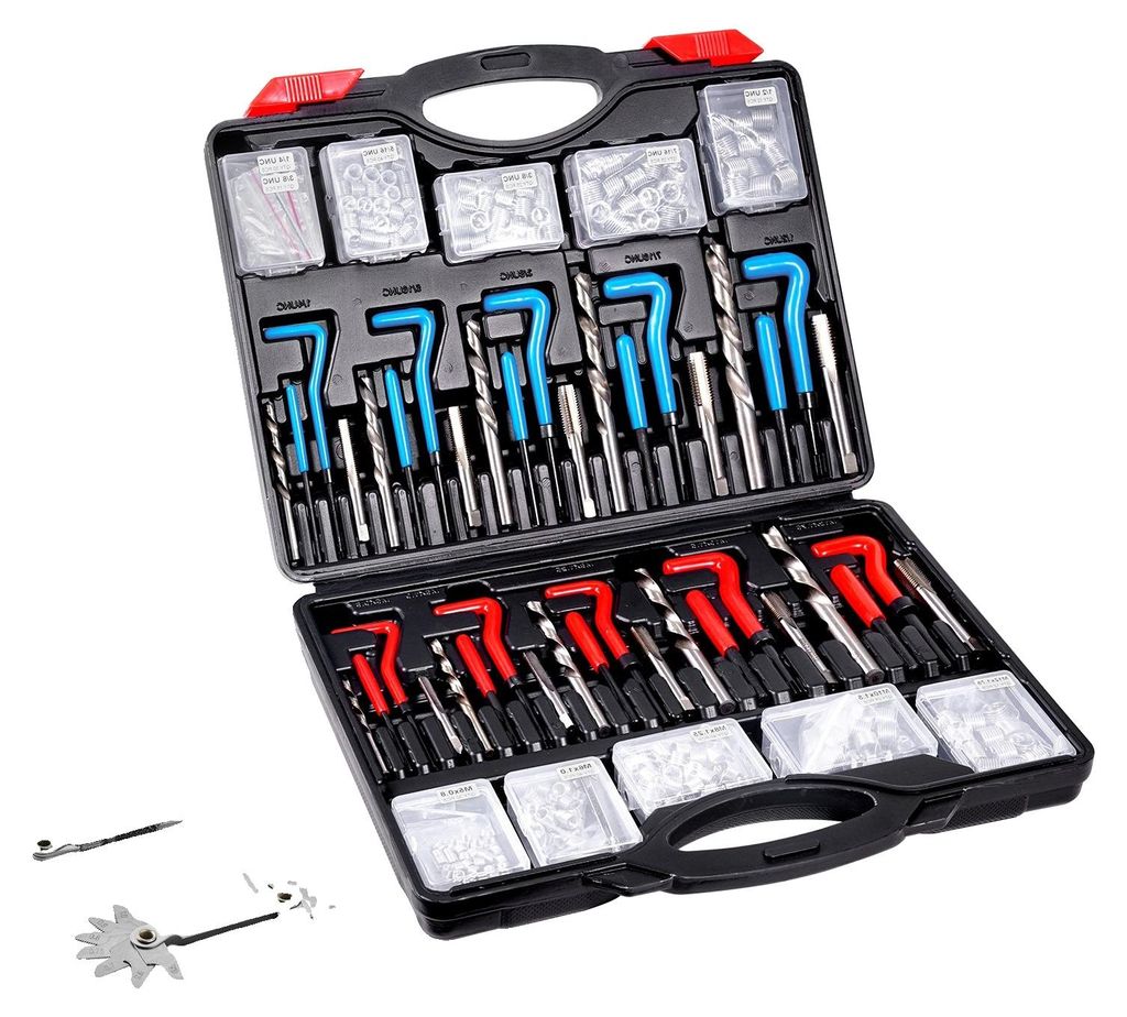 VEVOR: Kit de reparación de roscas, kit de 338 piezas, Imagen del producto 