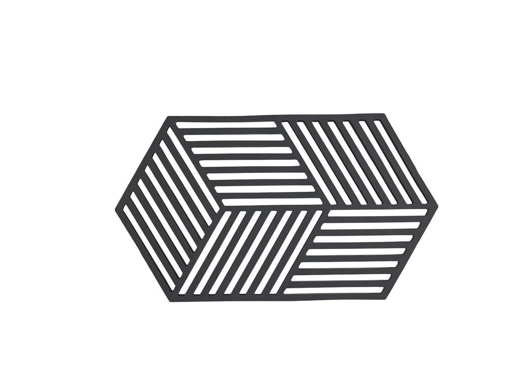 Zone Untersetzer Hexagon Black L24