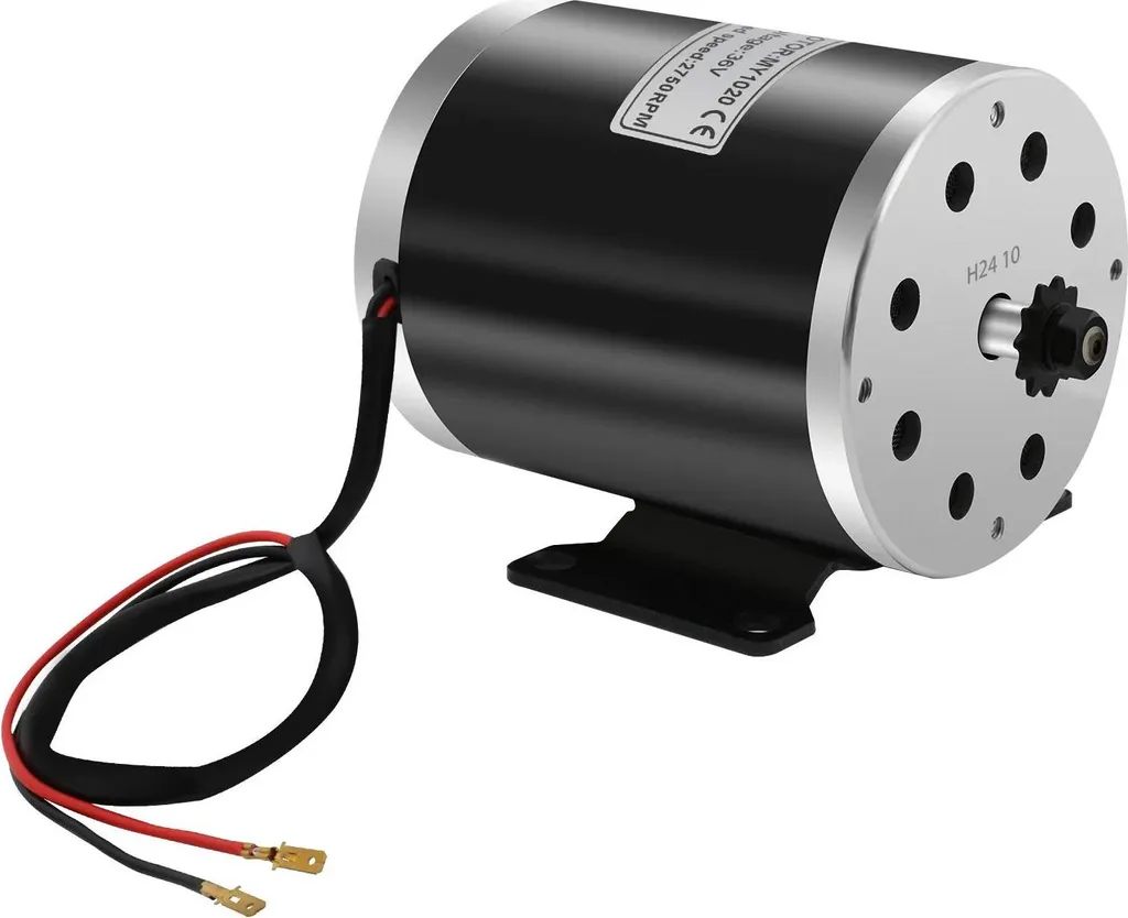 Moteur Courant Continu 800W 36V Noir pour Trottinette et Kart Enfant