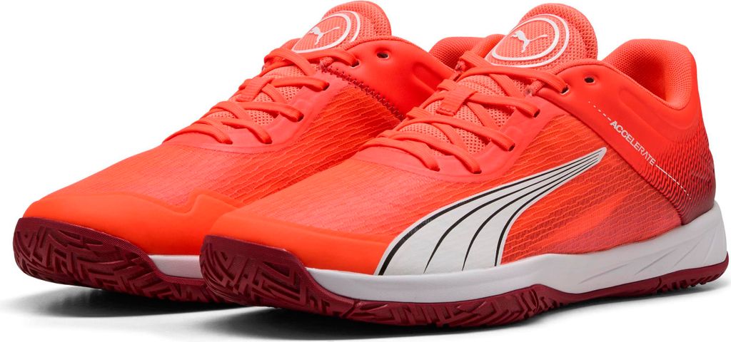 Puma Accelerate Turbo Handballschuh GLOWING RED-PUMA WHITE-DARK CR 45