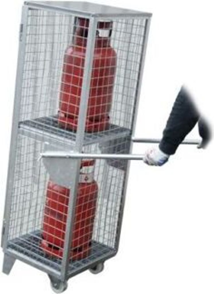 Bauer Gasflaschen-Depot GFD-R 2, Gelborange, 1 Tür, Drahtgitter für 2x 11 kg-Gasflaschen