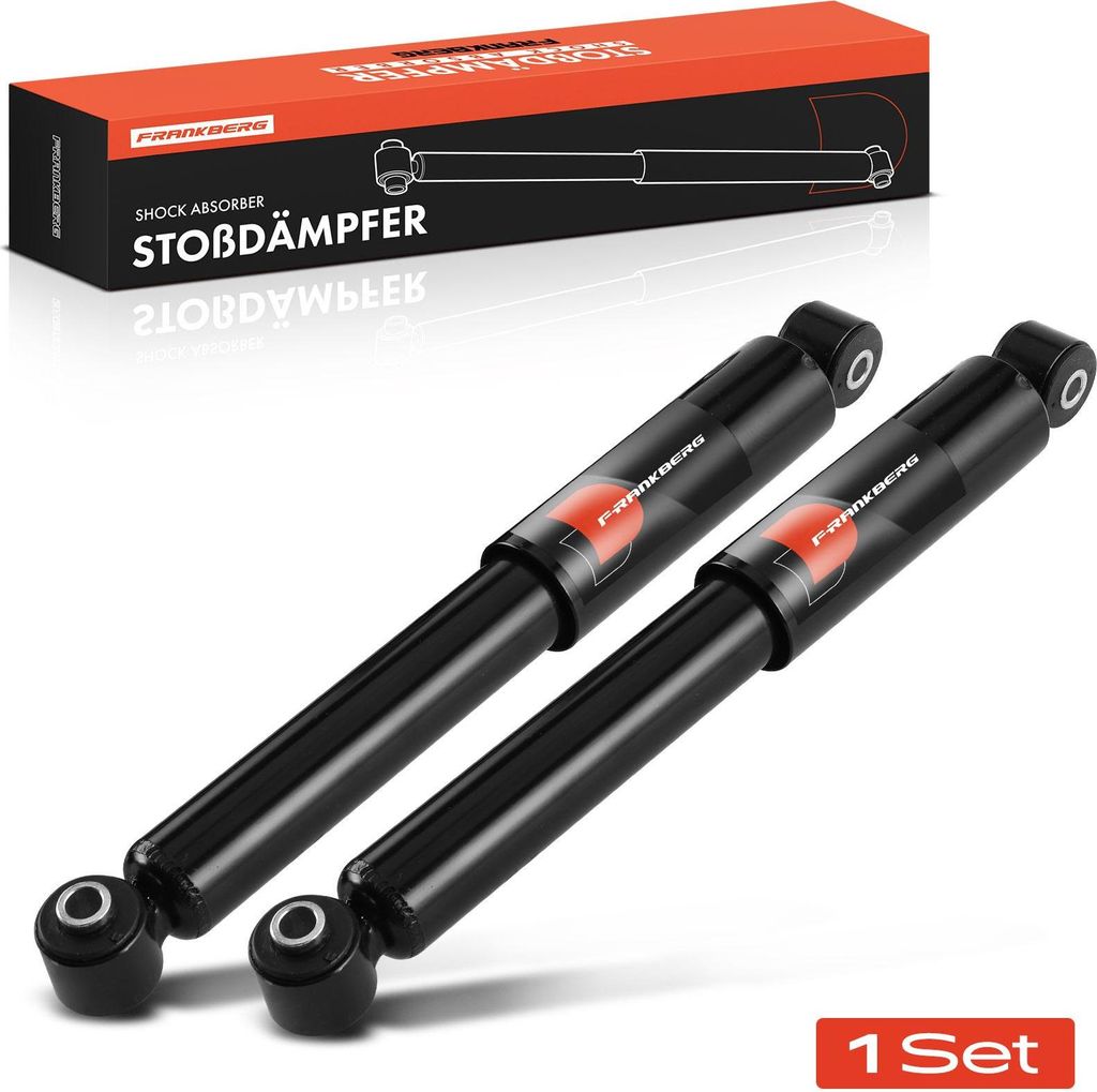 Frankberg 2x Stoßdämpfer Hinterachse für Fiat Panda 169 Panda Kasten/Schrägheck 1.2L 1.4L Bj ab 2004