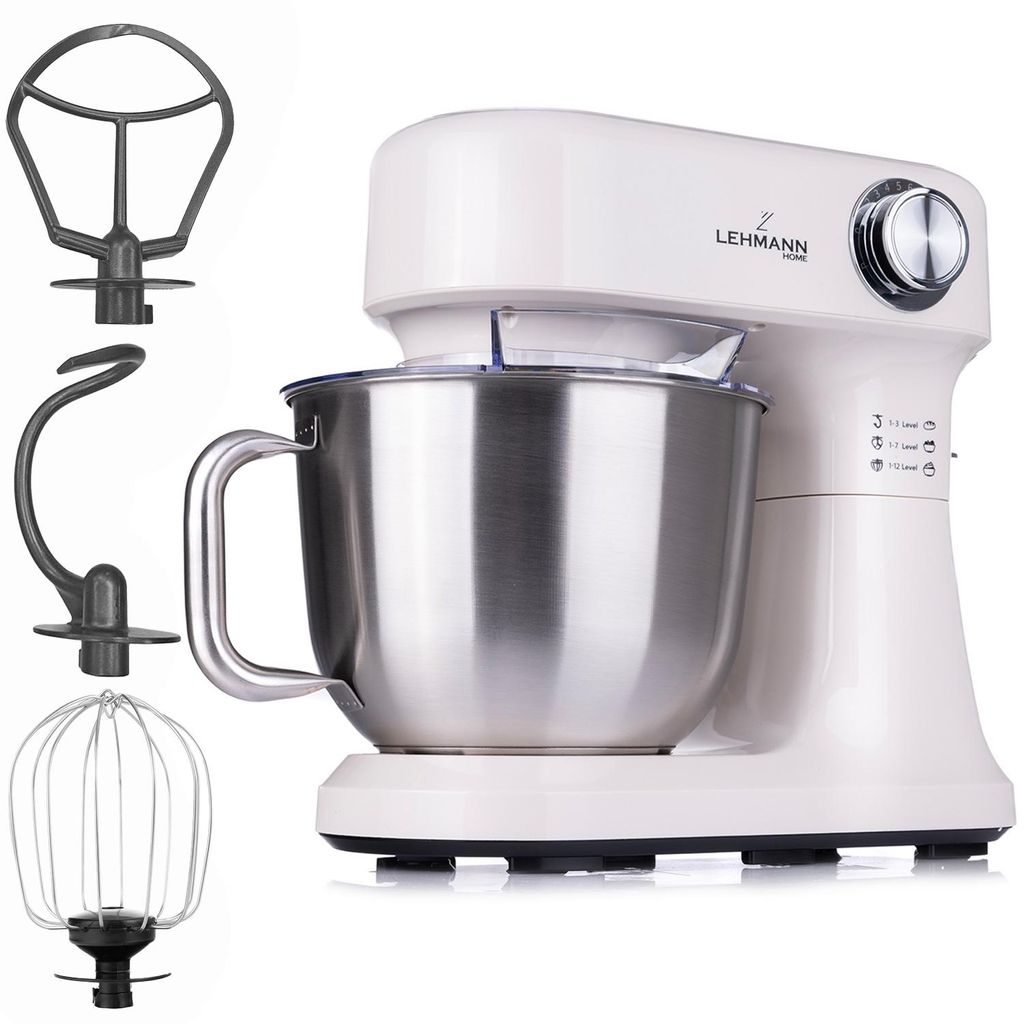 LEHMANN Küchenmaschine mit 3 Rühreinsätze, 1500 W, 12 Produktbild 