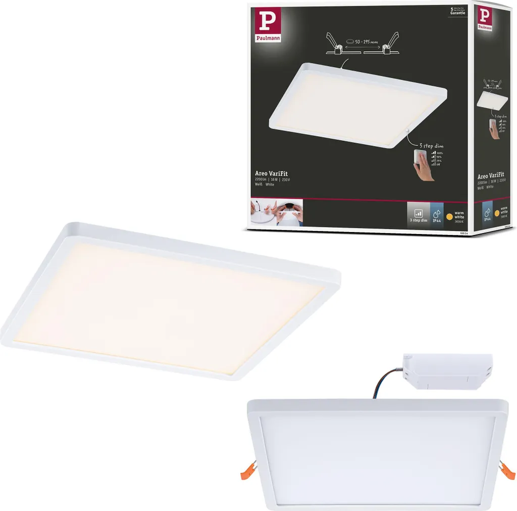 Pannello LED Paulmann Areo VariFit IP44: Specifiche Tecniche per Professionisti