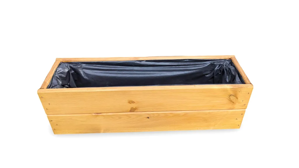 Jardinière en bois 60 cm D27 chêne - Bac à fleurs robuste pour balcon