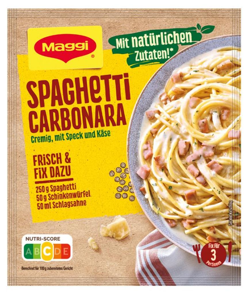 Maggi Fix do Spaghetti Carbonara kremowy z boczkiem i serem Zdjęcie produktu 