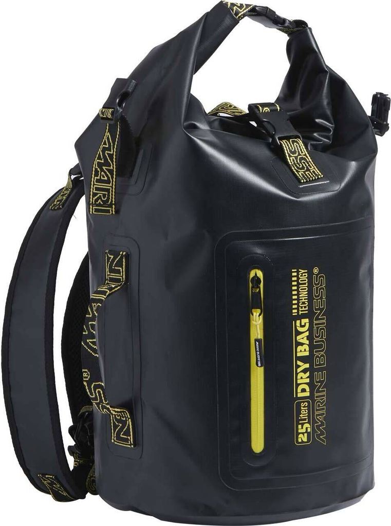 Wasserdichter Packsack 25L, Rollverschluss, IPX6 Dry Bag, Schwarz