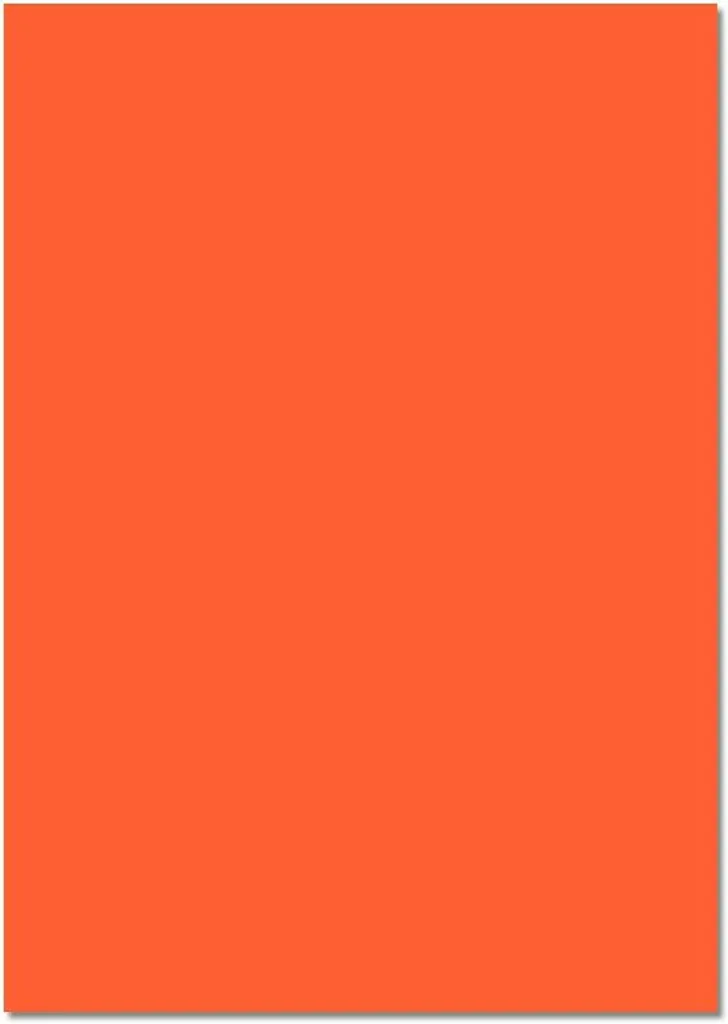 Papier cartonné orange 50x70cm 220g pour loisirs créatifs Folia 25 flles