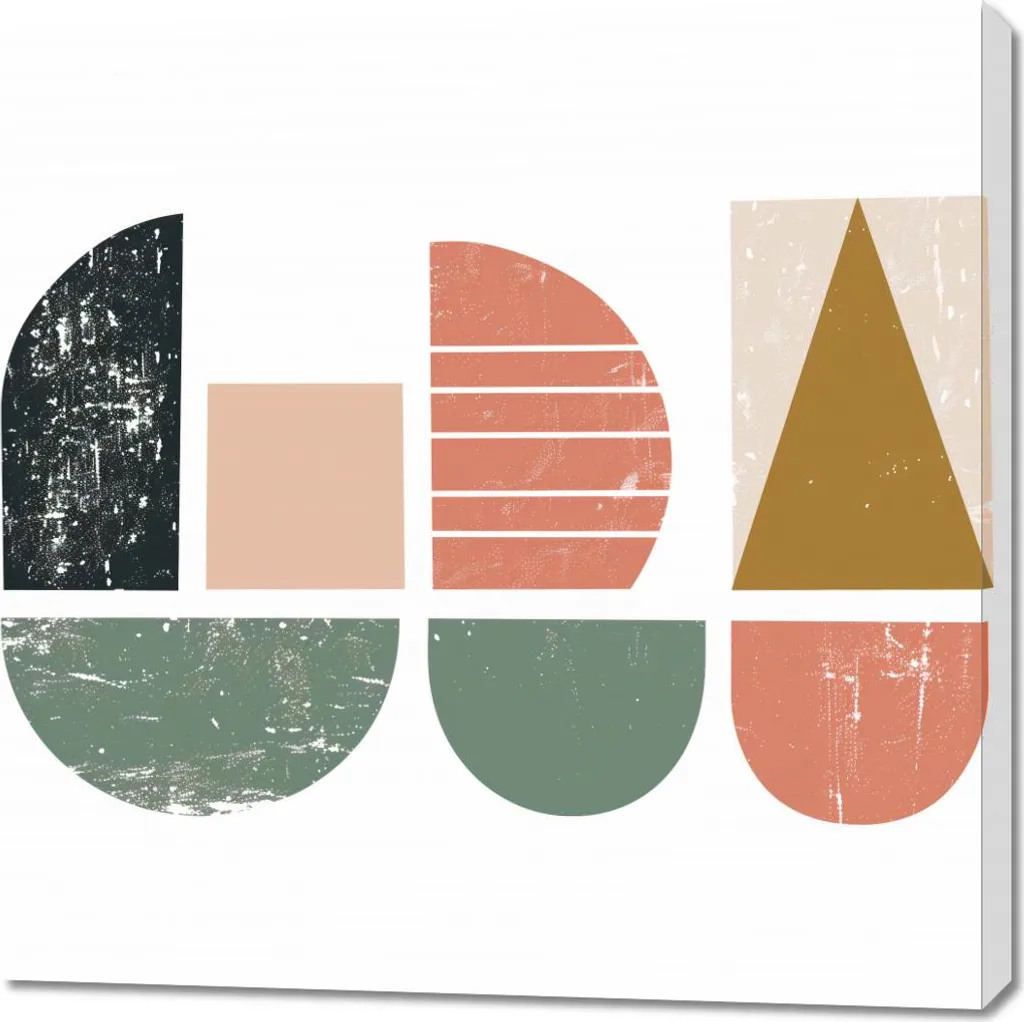Quadro 90x90 cm Simmetria granulosa