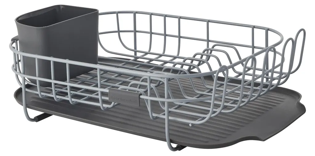 KitchenAid Profil Bas Égouttoir avec porte-couverts amovible noir