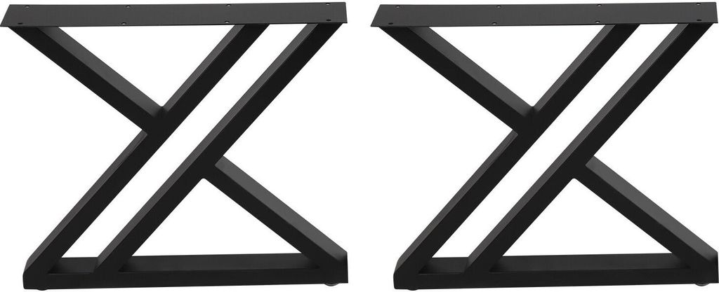 Tischbeine Schwarz Tischgestell Metall Tischkufen Möbelbeine Tisch Stahl X Industrie Design