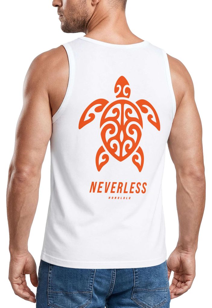 Tanktop Herren mit Grafik-Print - Honolulu Turtel - Trägershirt Baumwolle Sommer Sport Streetwear Neverless