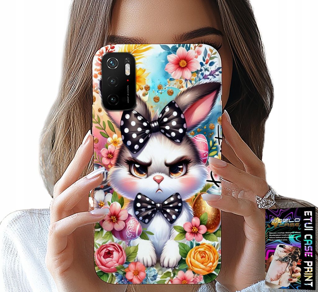 Fall Für Xiaomi Poco M3 Pro 5G - Ostern Kaninchen, Hase, Eier + Glas